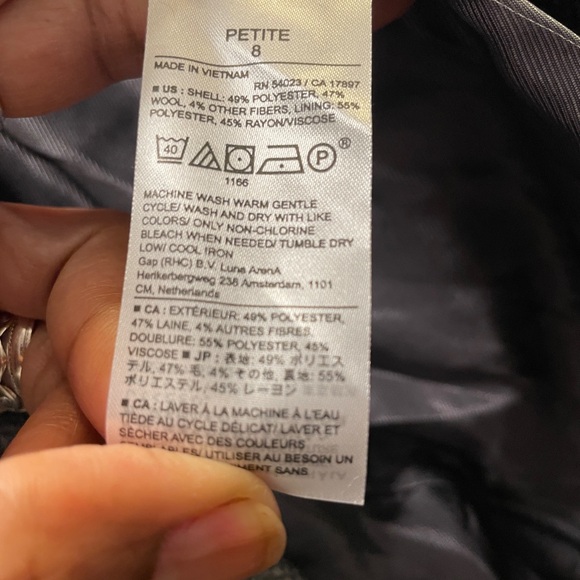 NWT Banana Republic Factory Herringbone Wool Blazer, 8P - Picture 10 of 10